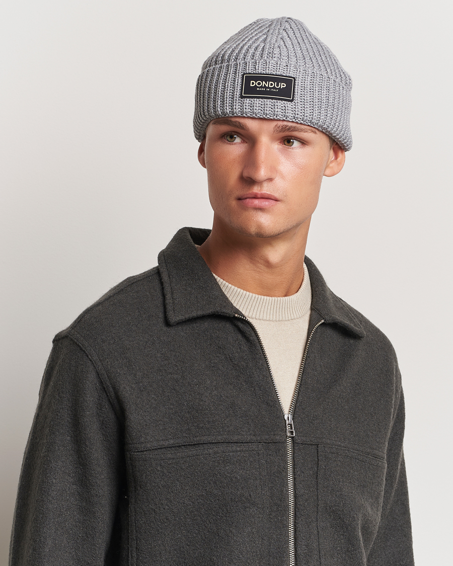 Herren | Dondup Ribbed Beanie Medium Grey | Dondup | Ribbed Beanie Medium Grey