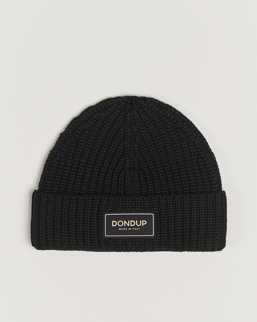 Herren | Dondup Ribbed Beanie Black | Dondup | Ribbed Beanie Black