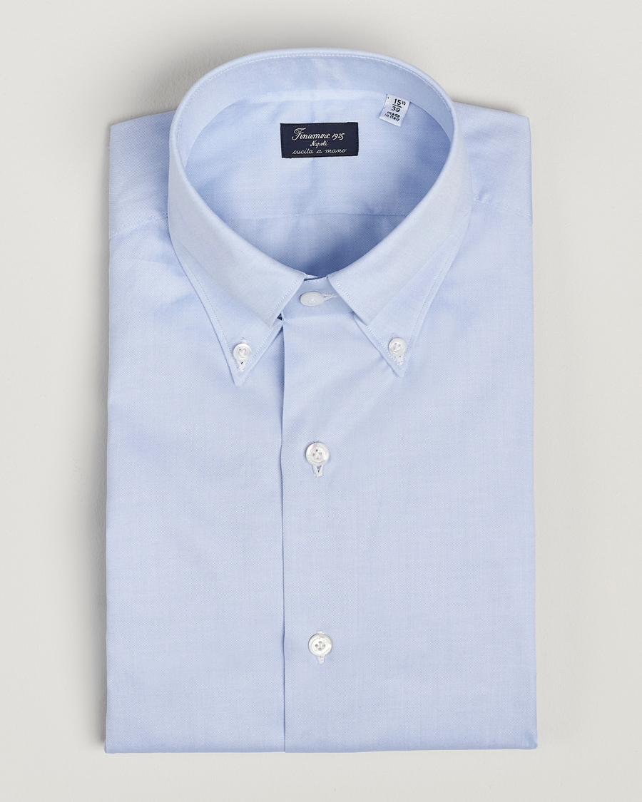 Herren | Hemden | Finamore Napoli | Milano Slim Oxford Button Down Shirt Light Blue