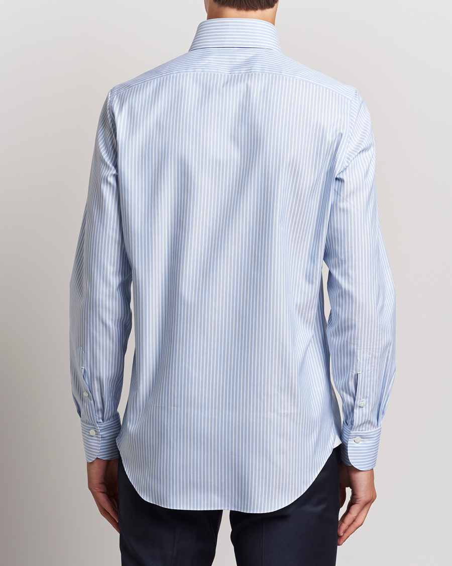 Herren | Hemden | Finamore Napoli | Milano Slim Oxford Button Down Shirt Blue Stripe