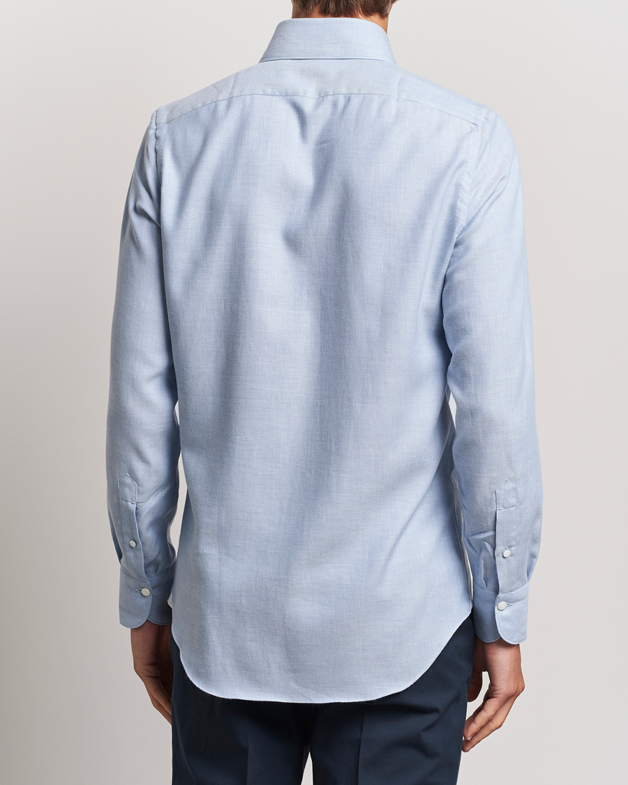 Herren | Hemden | Finamore Napoli | Milano Slim Cashmere BD Shirt Light Blue