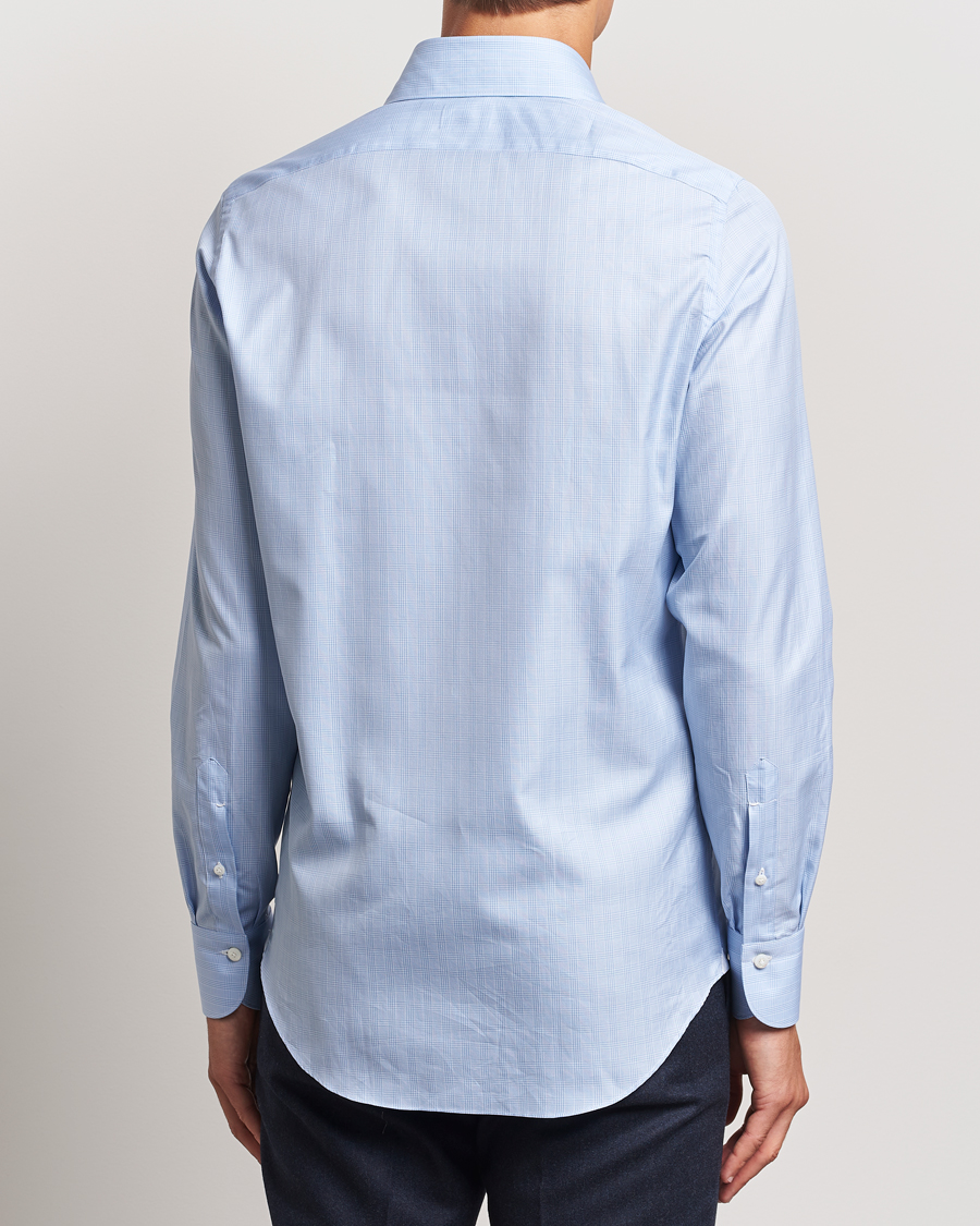 Herren | Hemden | Finamore Napoli | Milano Slim Giza 170 Dress Shirt Blue Check