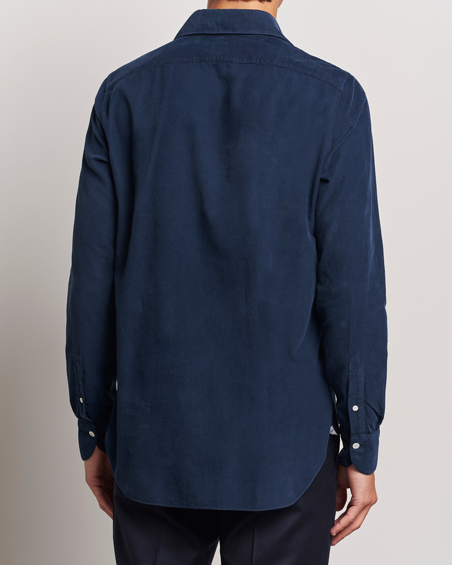 Herren | Hemden | Finamore Napoli | Gaeta Corduroy Shirt Navy