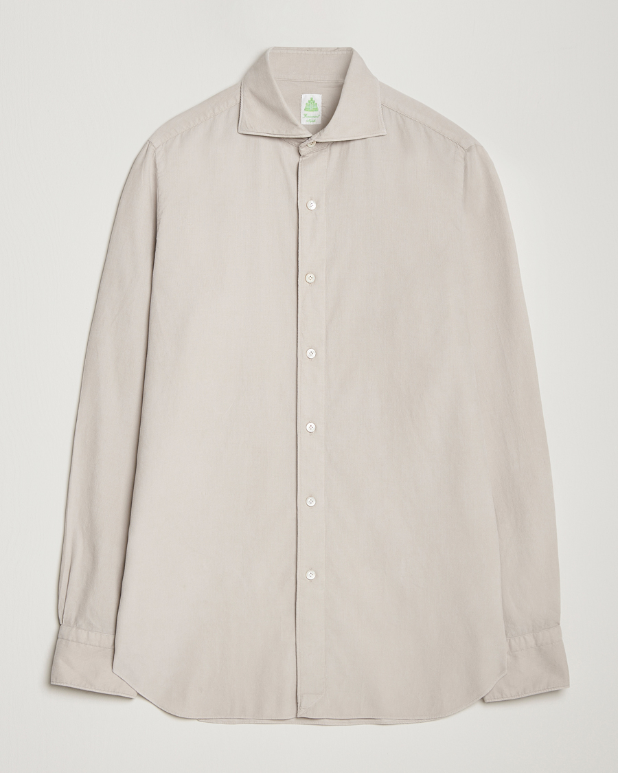 Herren | Hemden | Finamore Napoli | Gaeta Corduroy Shirt Light Beige