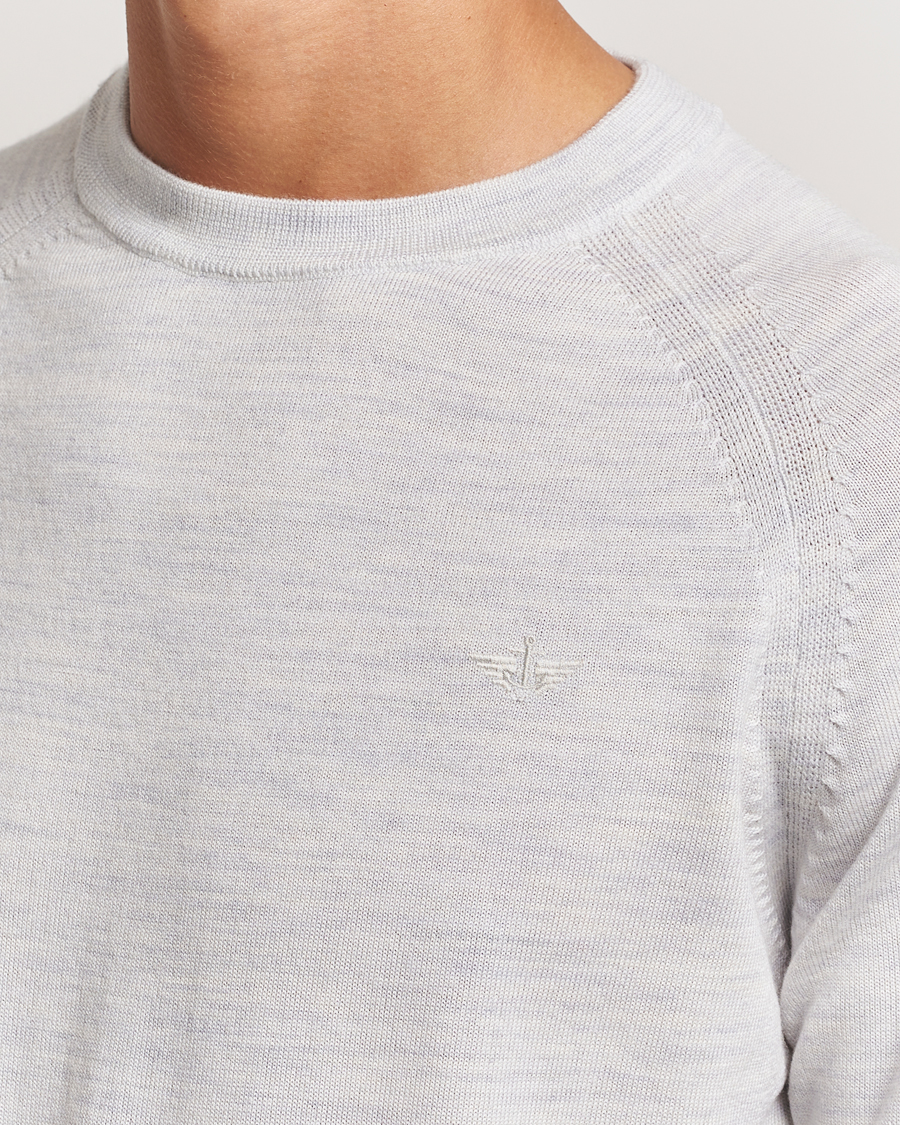 Herren | Pullover | Dockers | Washable Merino Crewneck Light Grey