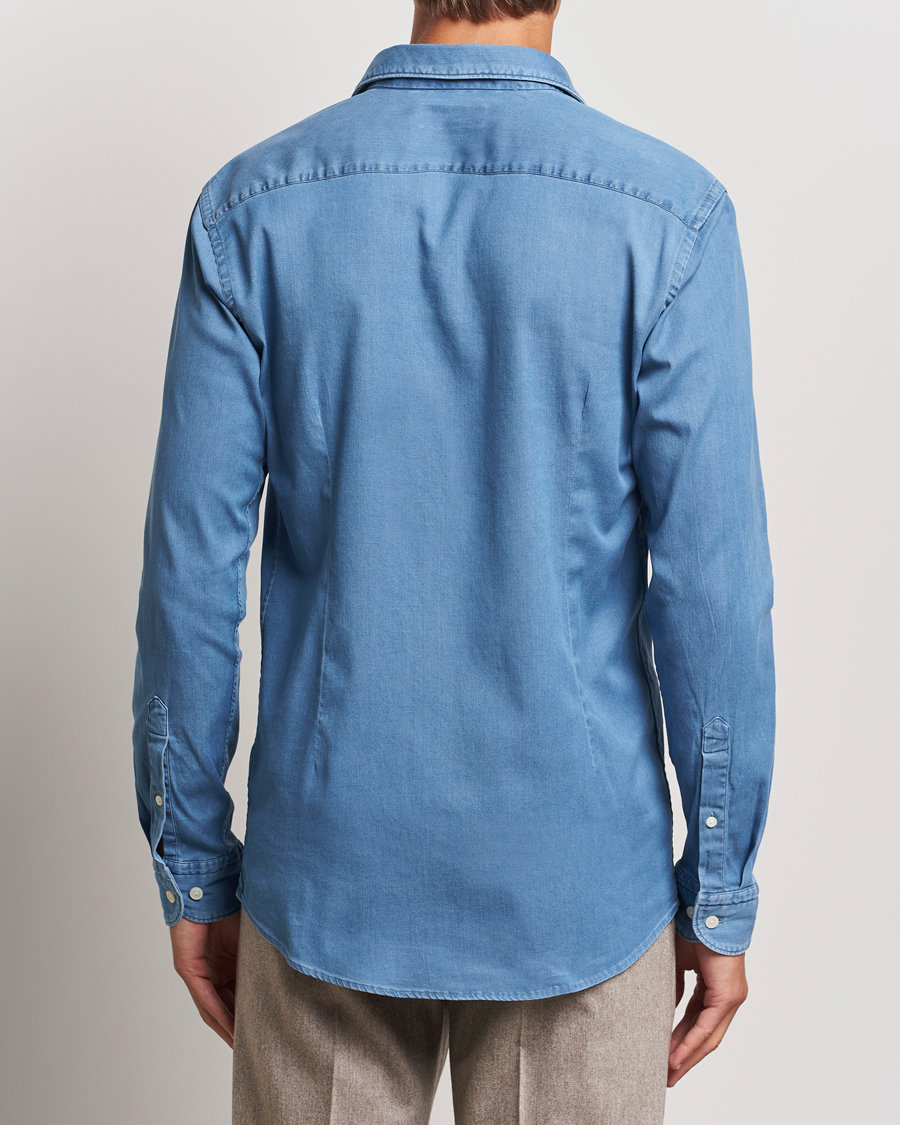 Herren | Hemden | Eton | Slim Fit Stretch Denim Shirt Blue