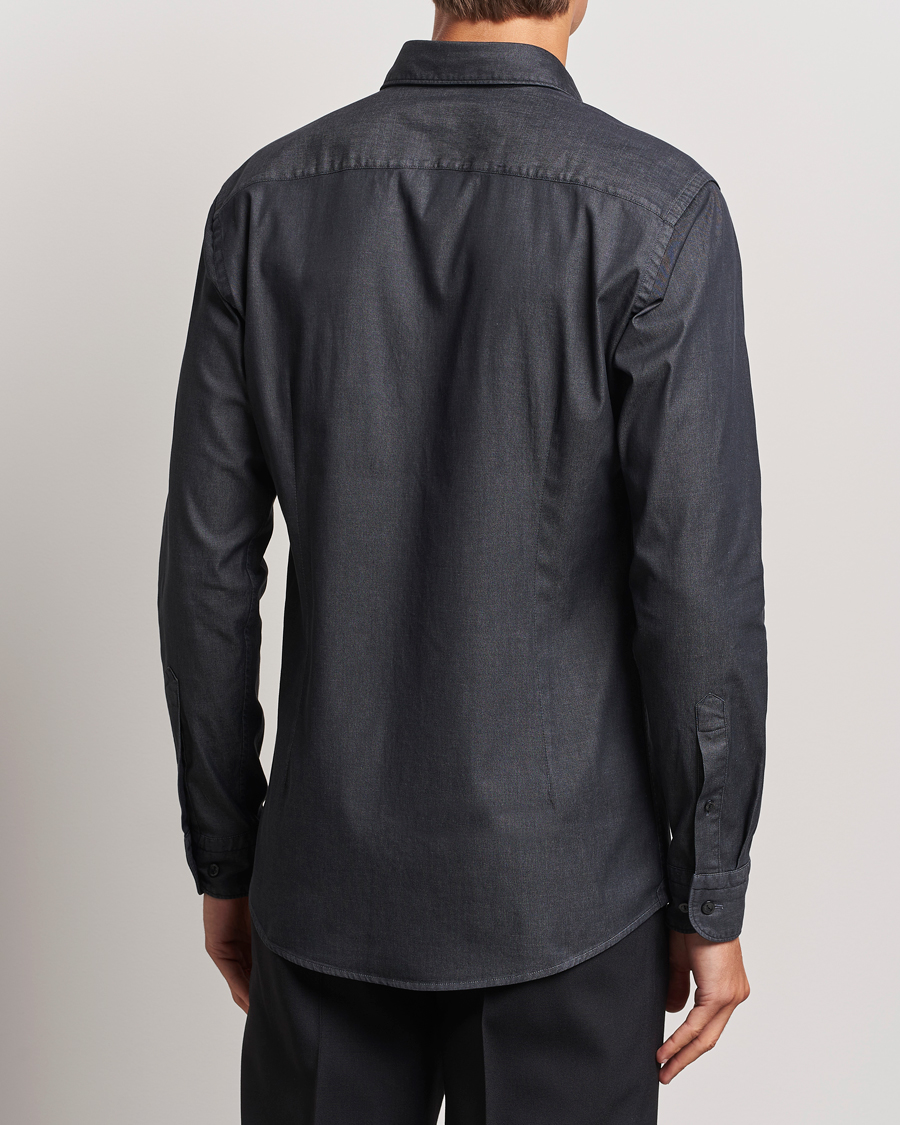 Herren | Hemden | Eton | Slim Fit Stretch Denim Shirt Black