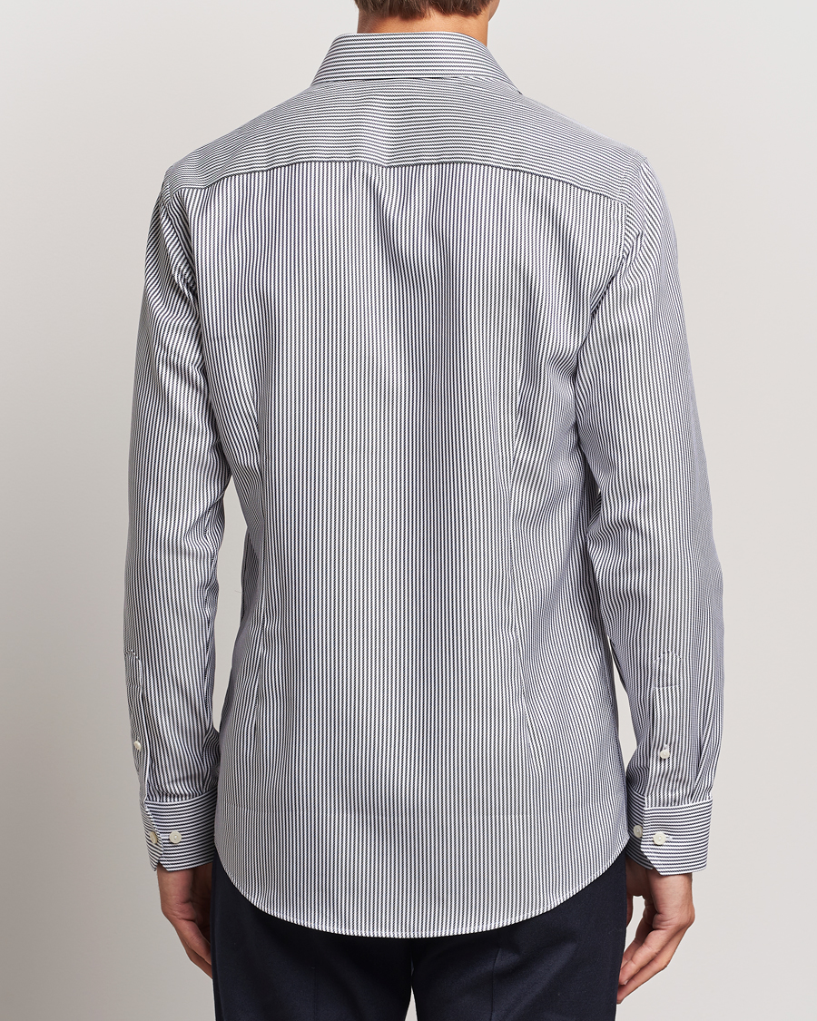 Herren | Hemden | Eton | Slim Fit Signature Twill Striped Shirt Grey/White