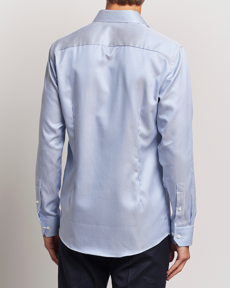 Herren | Hemden | Eton | Slim Fit Signature Twill Striped Shirt Blue/White