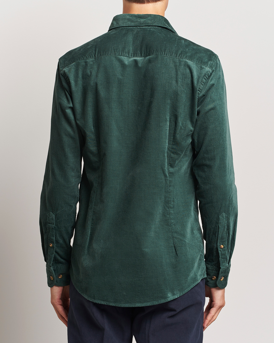 Herren | Hemden | Eton | Slim Fit Fine Wale Corduroy Shirt Dark Green