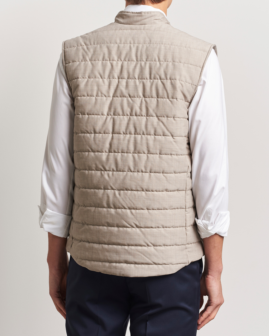 Herren | Jacken | Eton | Padded Wool Vest Beige