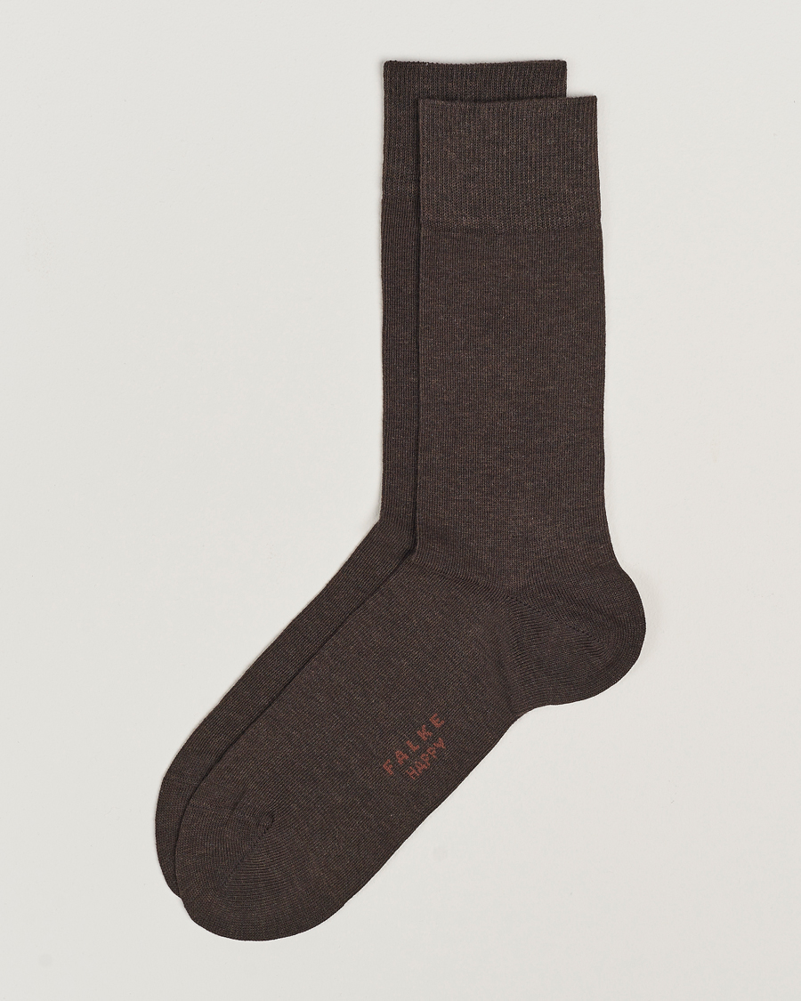 Herren | Unterwäsche | Falke | Happy 2-Pack Cotton Socks Dark Brown