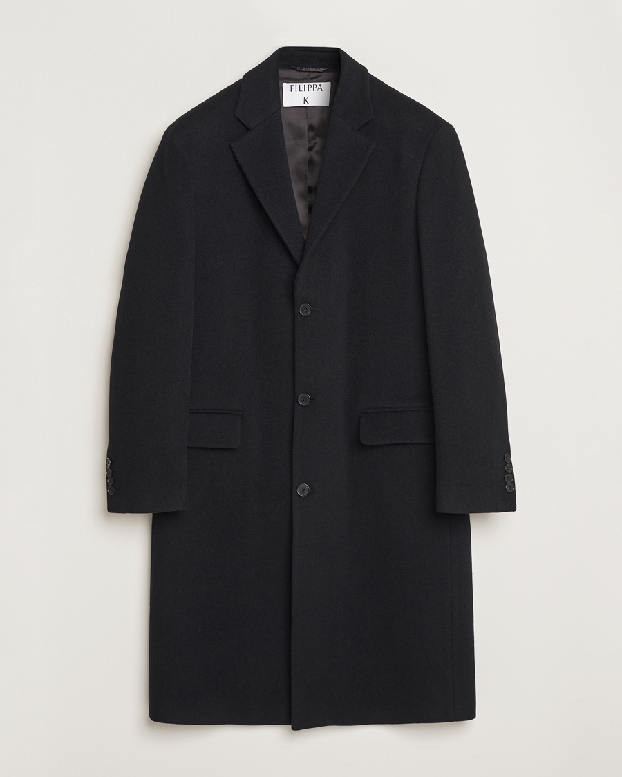 Herren | Jacken | Filippa K | Relaxed Wool Coat Black