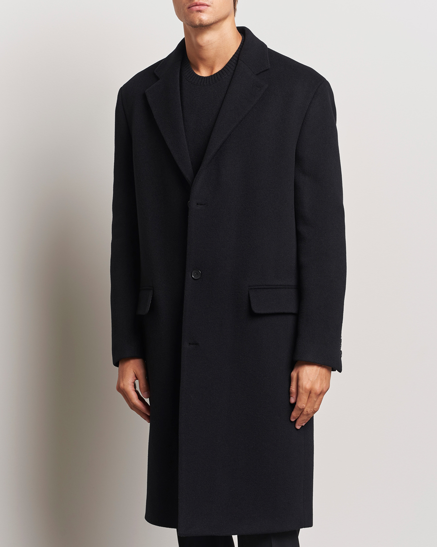Herren | Jacken | Filippa K | Relaxed Wool Coat Black