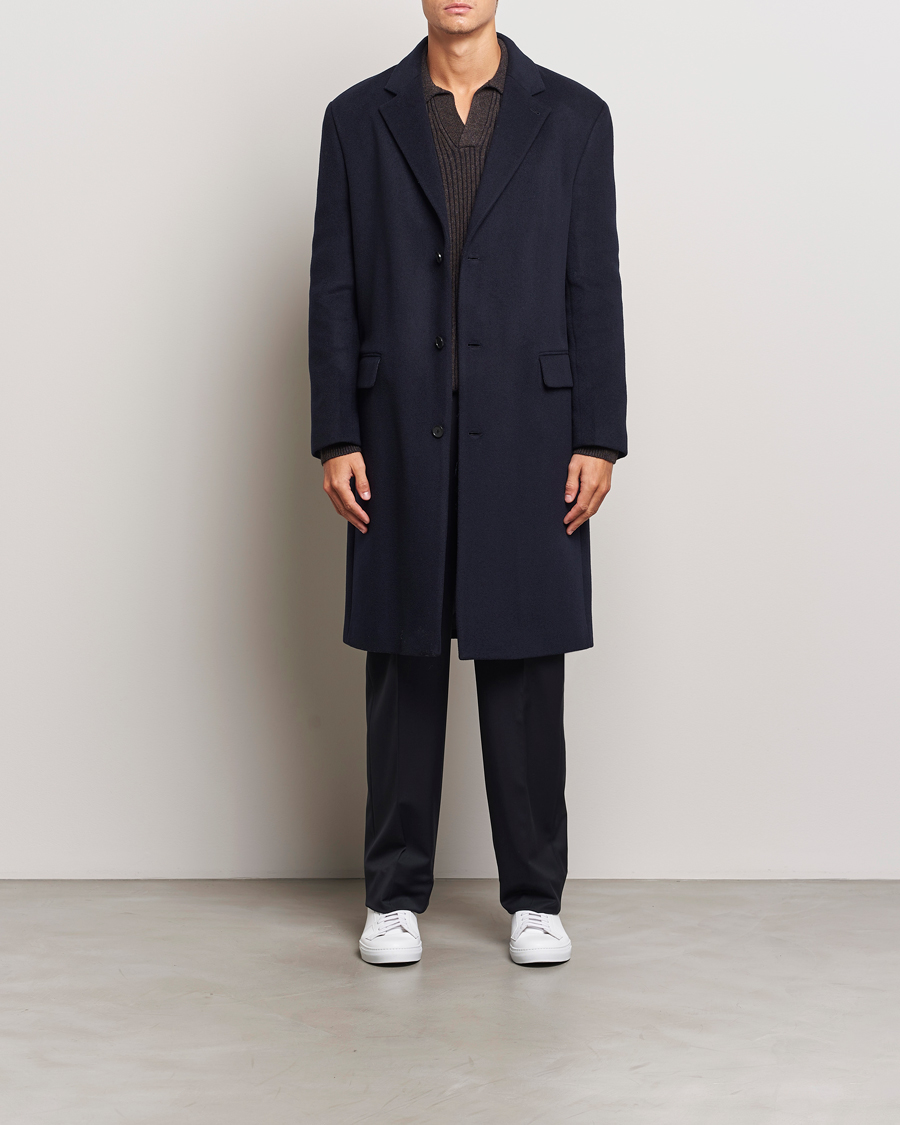 Herren | Jacken | Filippa K | Relaxed Wool Coat Navy