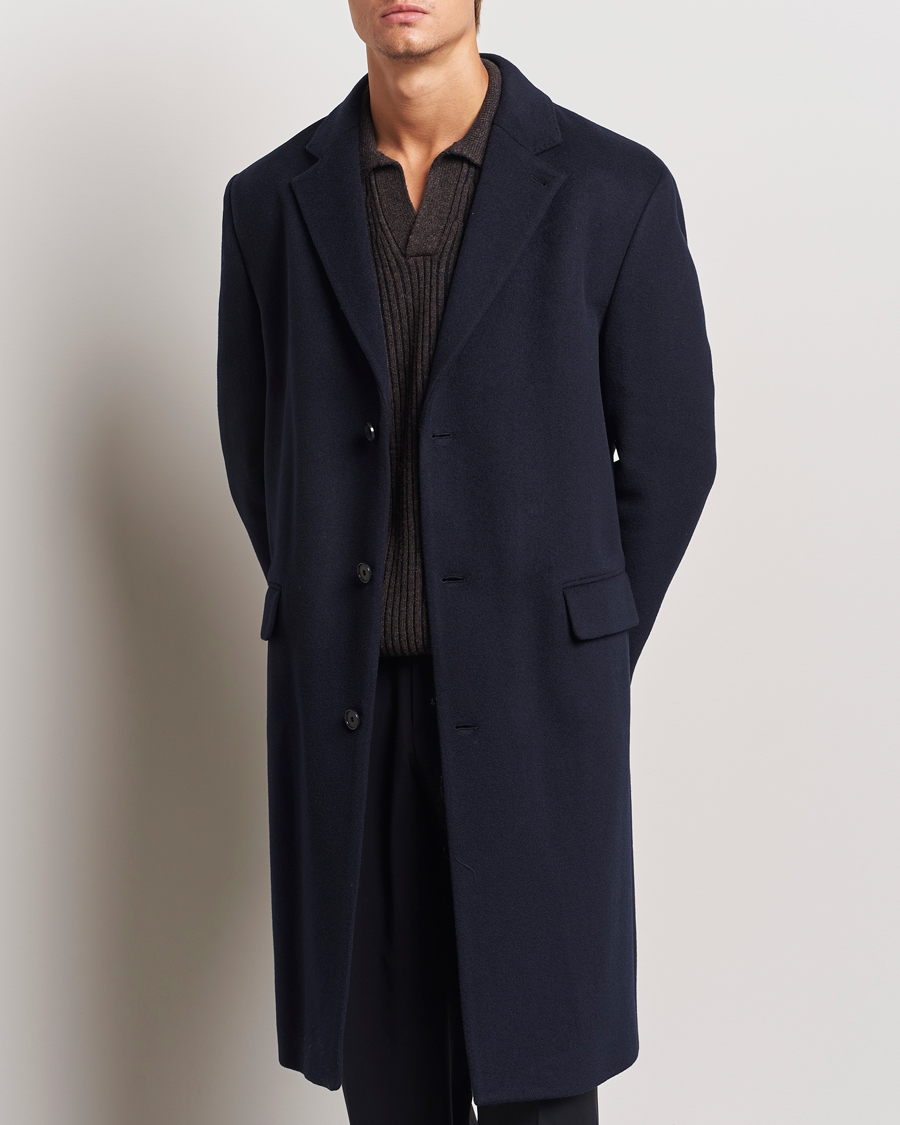 Herren | Jacken | Filippa K | Relaxed Wool Coat Navy