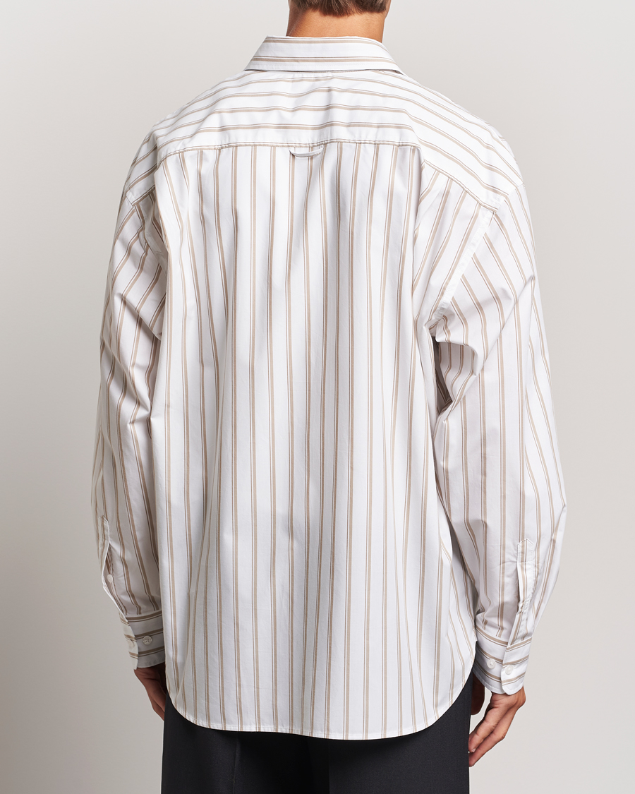 Herren | Hemden | Filippa K | Classic Relaxed Striped Shirt Light Brown/Canvas Beige