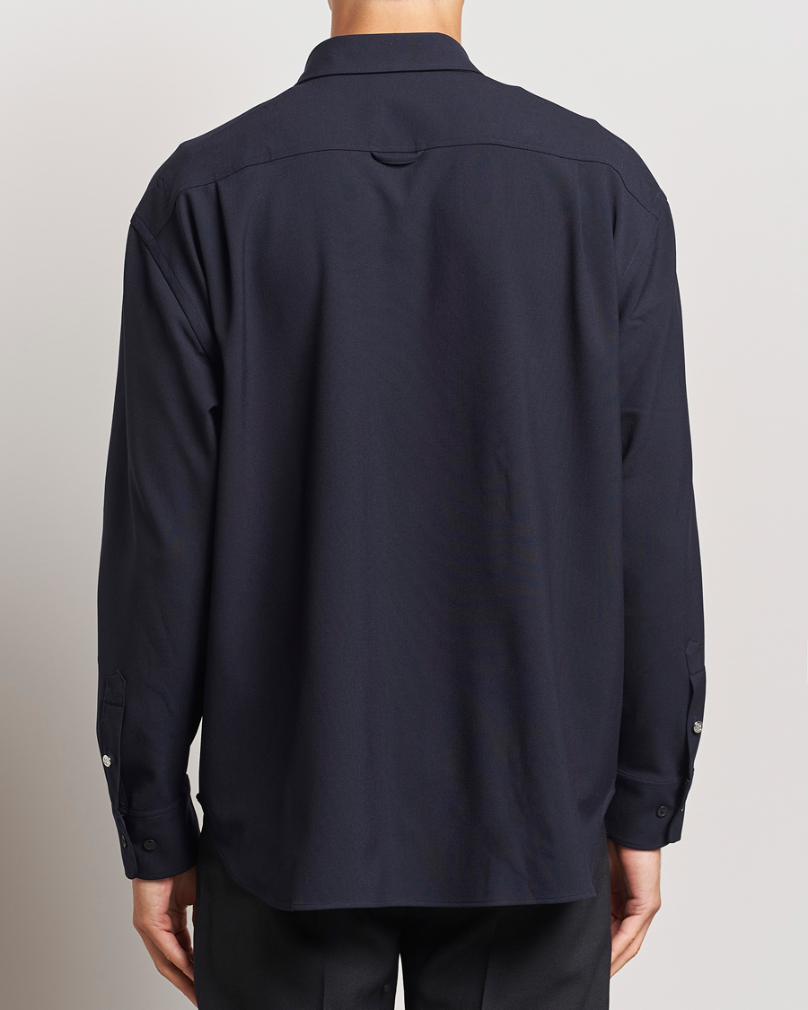 Herren | Hemden | Filippa K | Relaxed Flannel Patch Pocket Shirt Navy