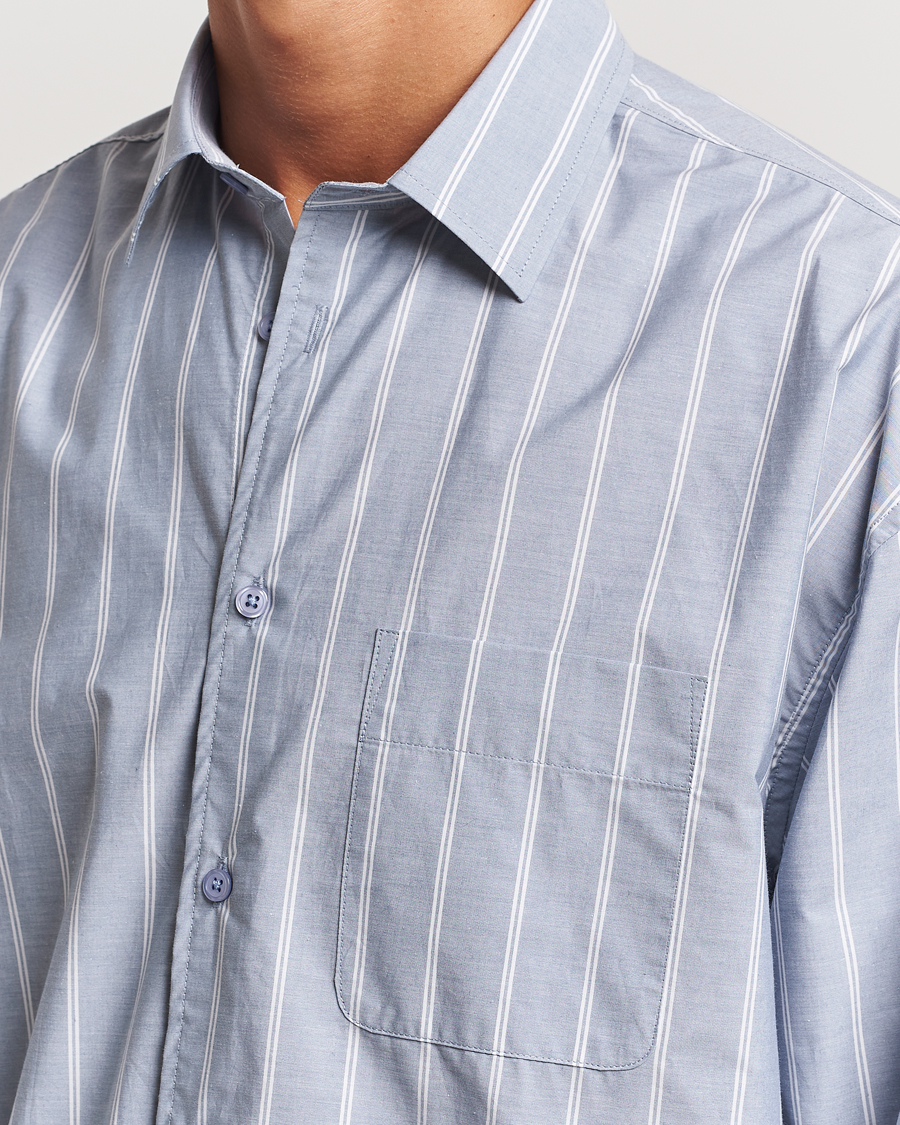 Herren | Hemden | Filippa K | Striped Cotton Poplin Shirt Blue/White