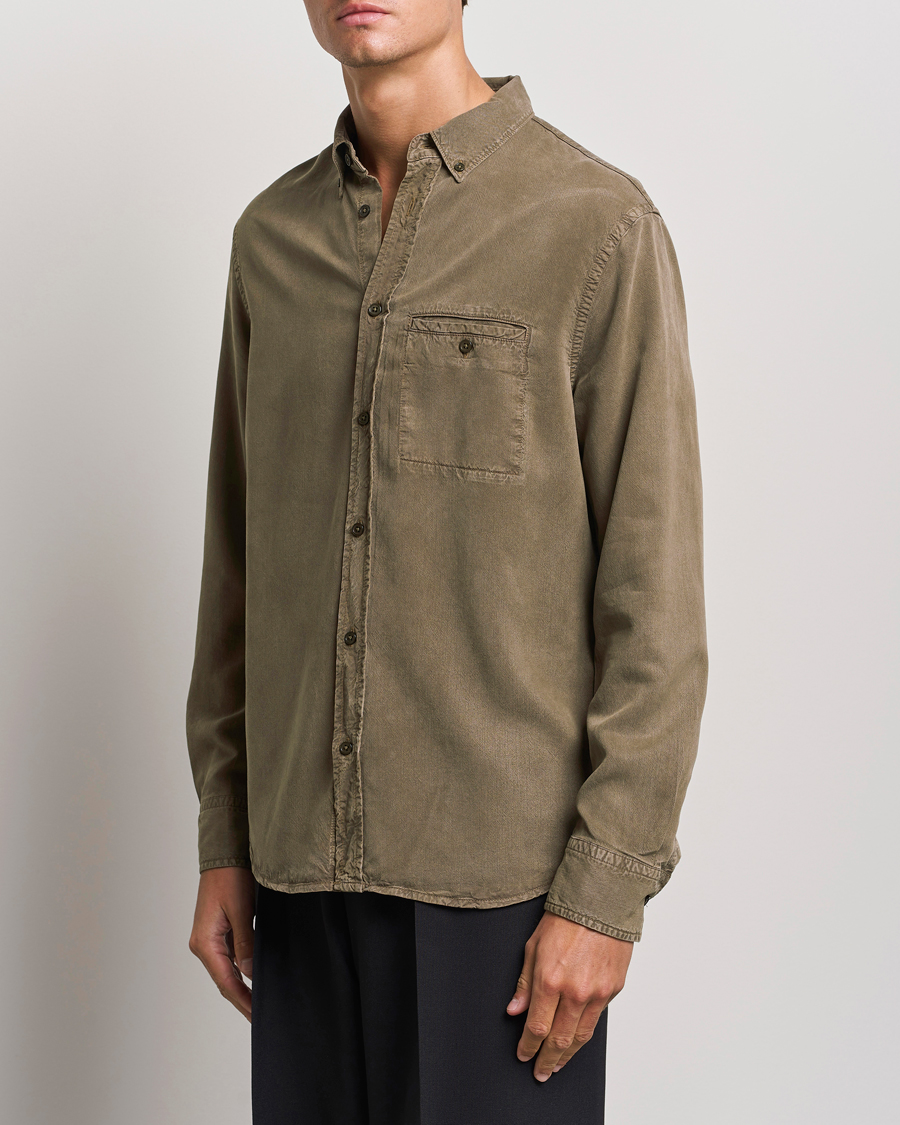 Herren | Hemden | Filippa K | Zachary Lyocell Shirt Dark Sage