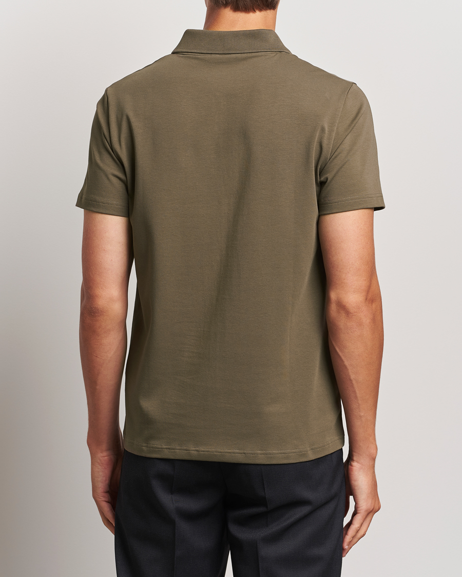 Herren | Poloshirts | Filippa K | Soft Lycra Polo T-Shirt Dark Sage