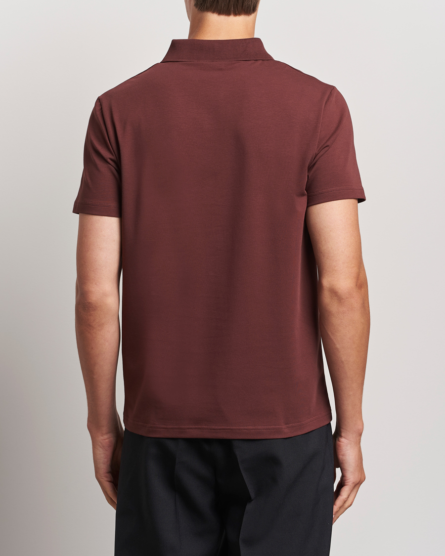 Herren | Poloshirts | Filippa K | Soft Lycra Polo T-Shirt Mahogany Brown