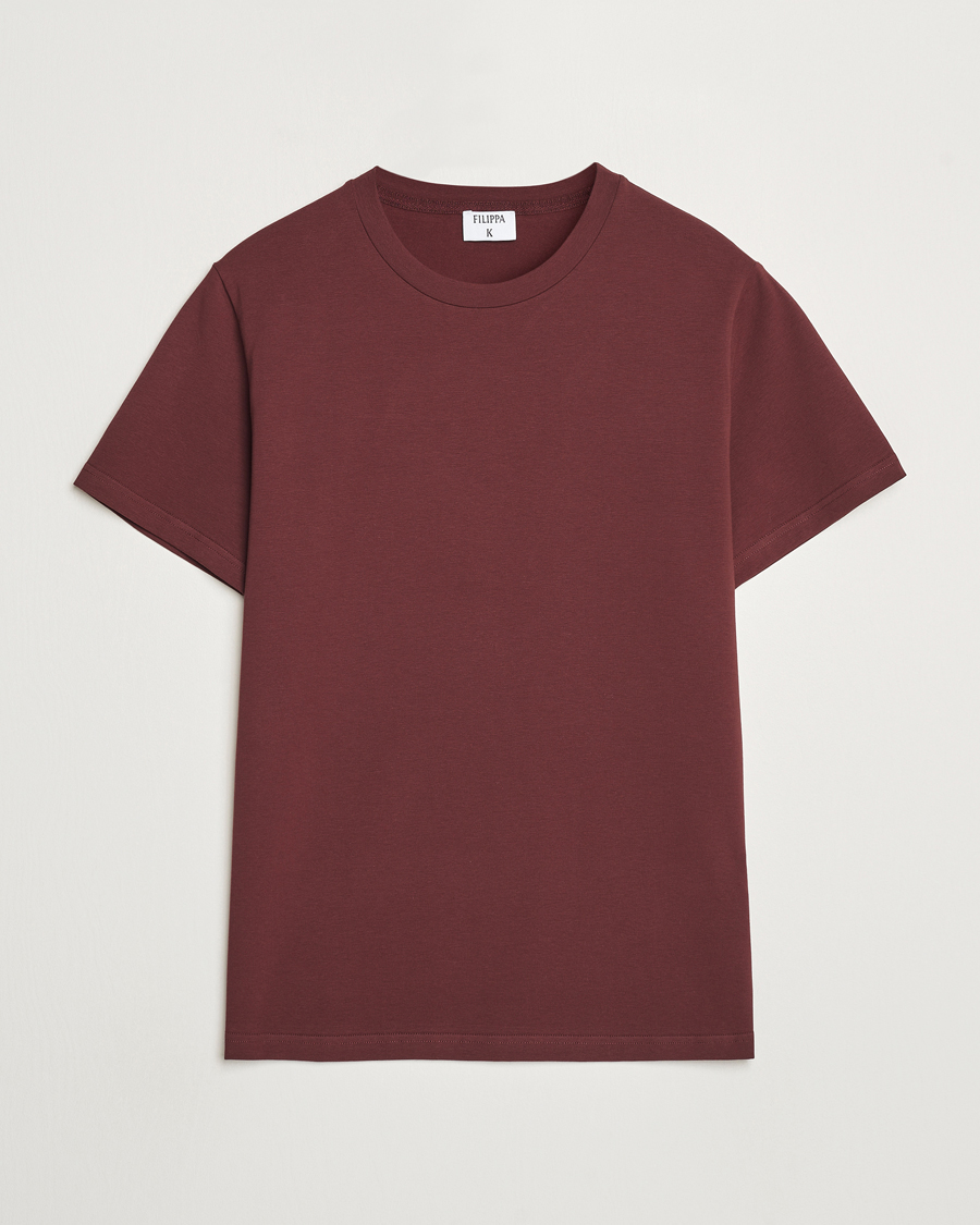 Herren | T-Shirts | Filippa K | Soft Lycra T-Shirt Mahogany Brown