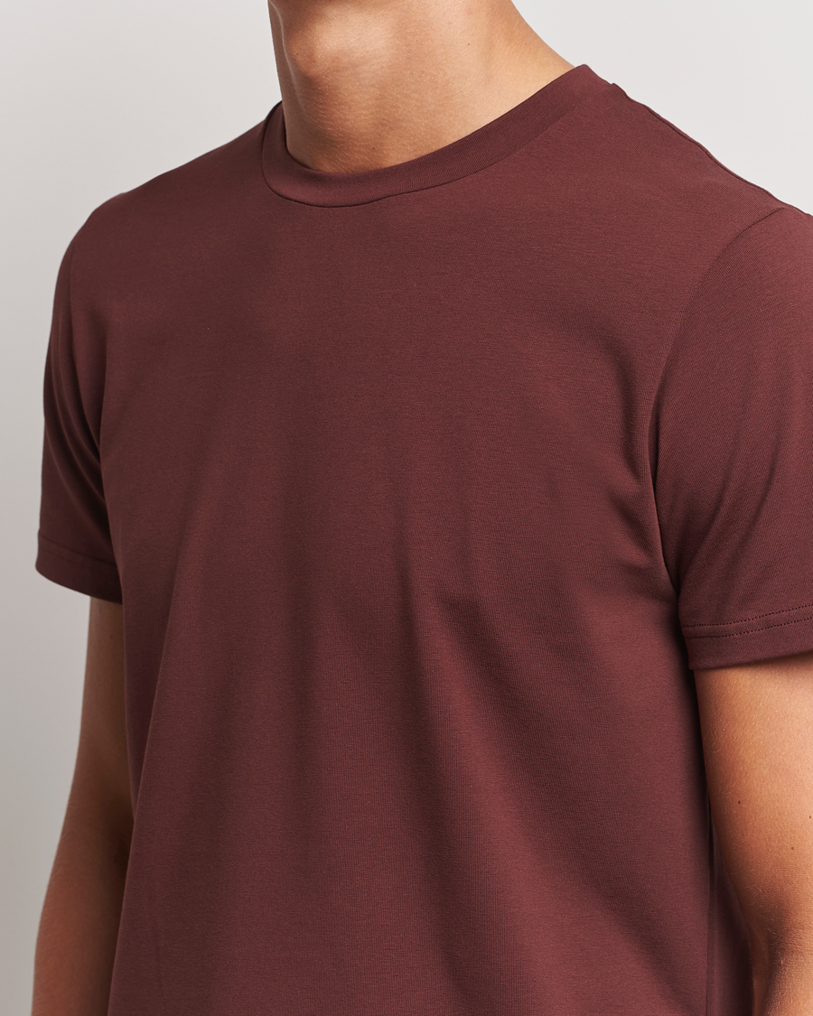 Herren | T-Shirts | Filippa K | Soft Lycra T-Shirt Mahogany Brown