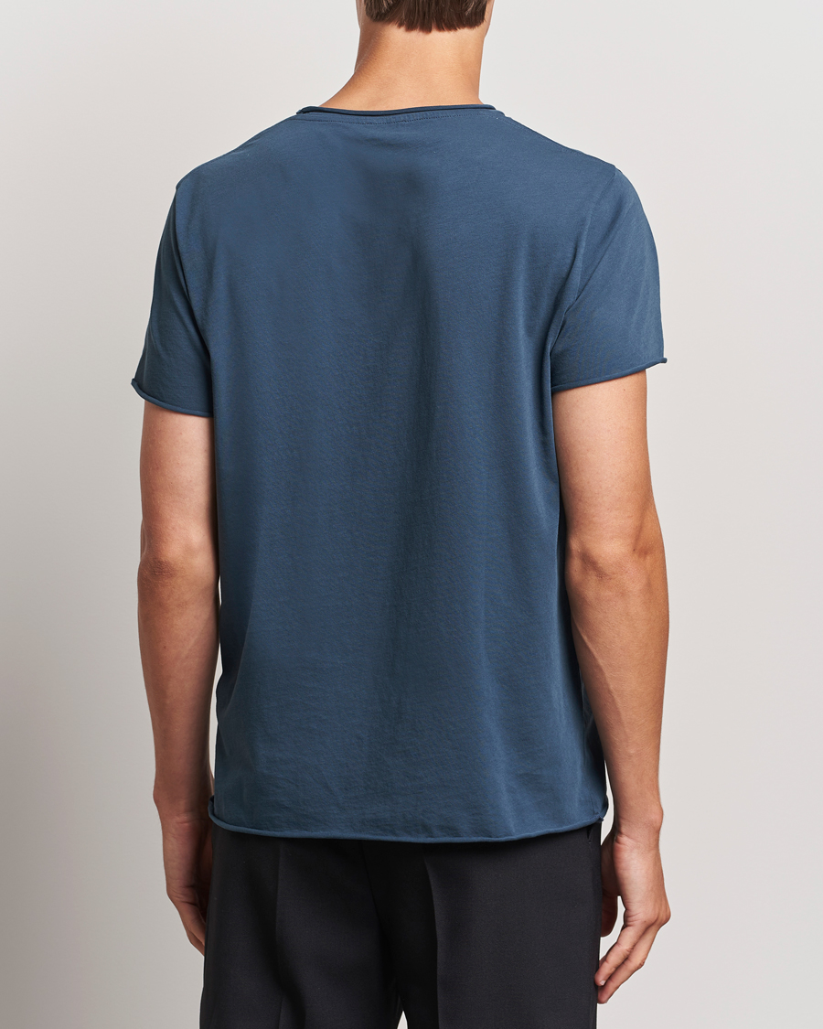 Herren | T-Shirts | Filippa K | Roll Neck Crew Neck T-Shirt Dawn Blue