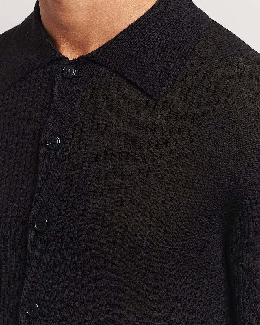 Herren | Pullover | Filippa K | Light Knitted Cardigan Black