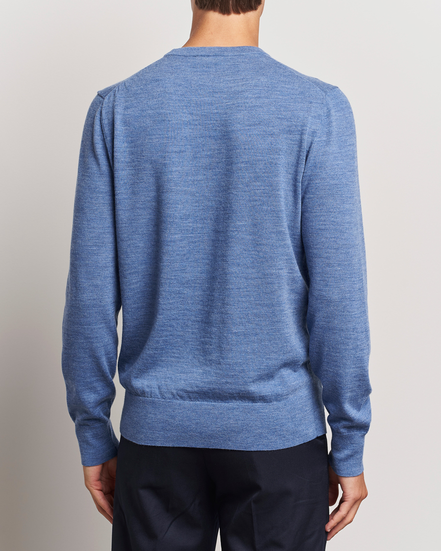 Herren | Pullover | Filippa K | Merino Round Neck Sweater Blue Melange