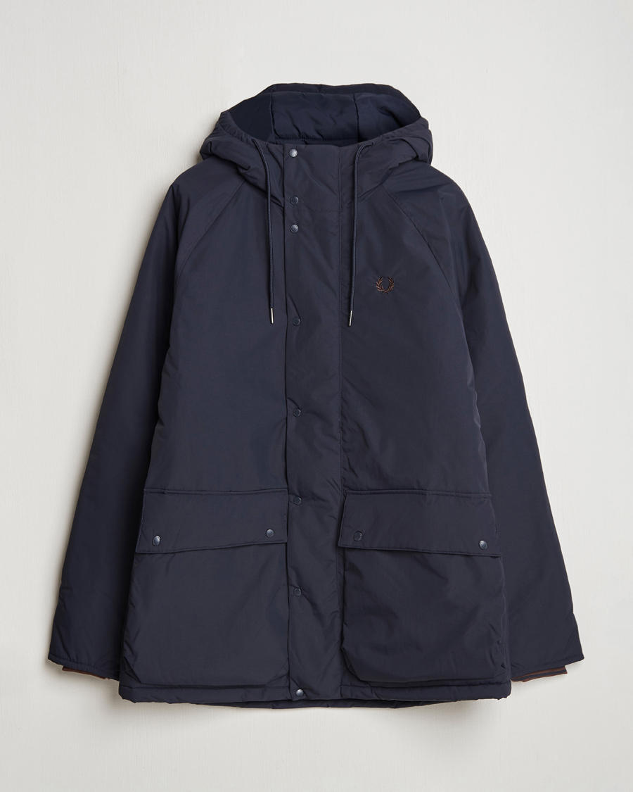 Herren | Jacken | Fred Perry | Padded Zip Through Parka Navy