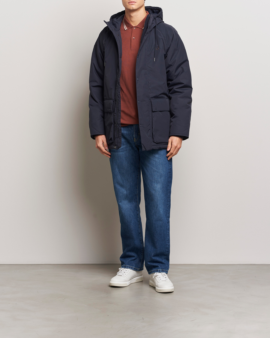 Herren | Jacken | Fred Perry | Padded Zip Through Parka Navy