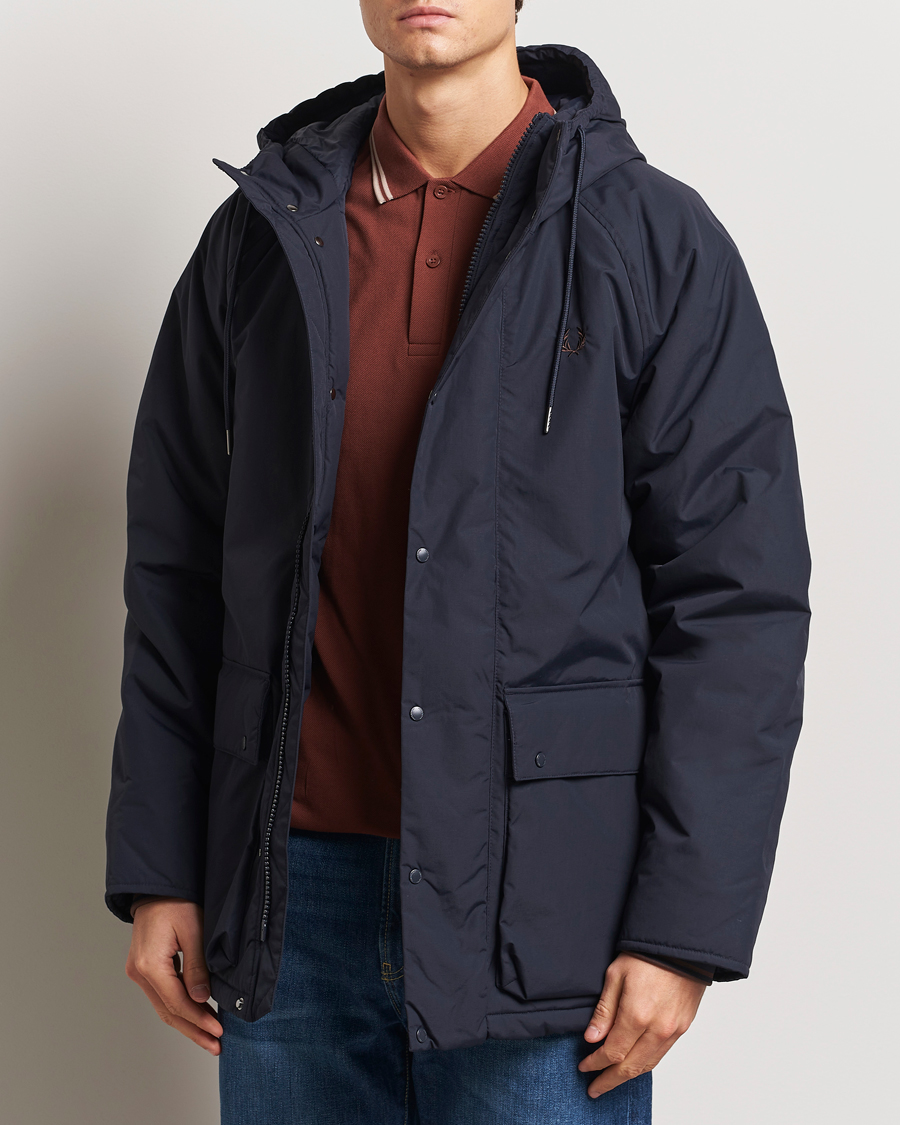Herren | Jacken | Fred Perry | Padded Zip Through Parka Navy