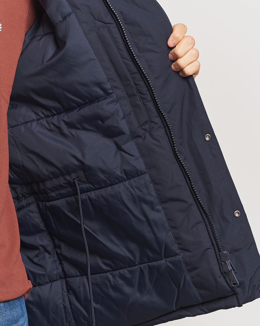 Herren | Jacken | Fred Perry | Padded Zip Through Parka Navy