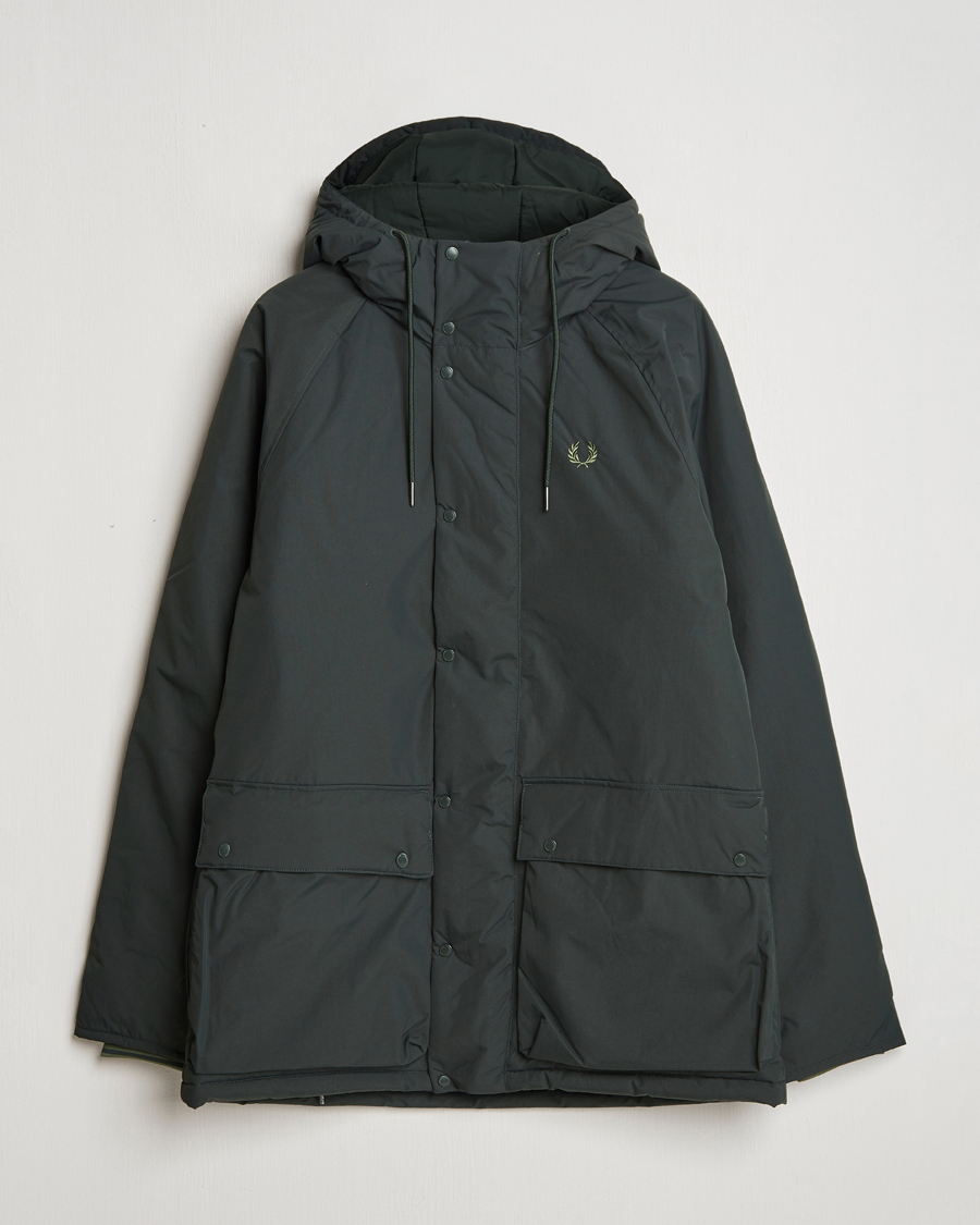 Herren | Jacken | Fred Perry | Padded Zip Through Parka Night Green