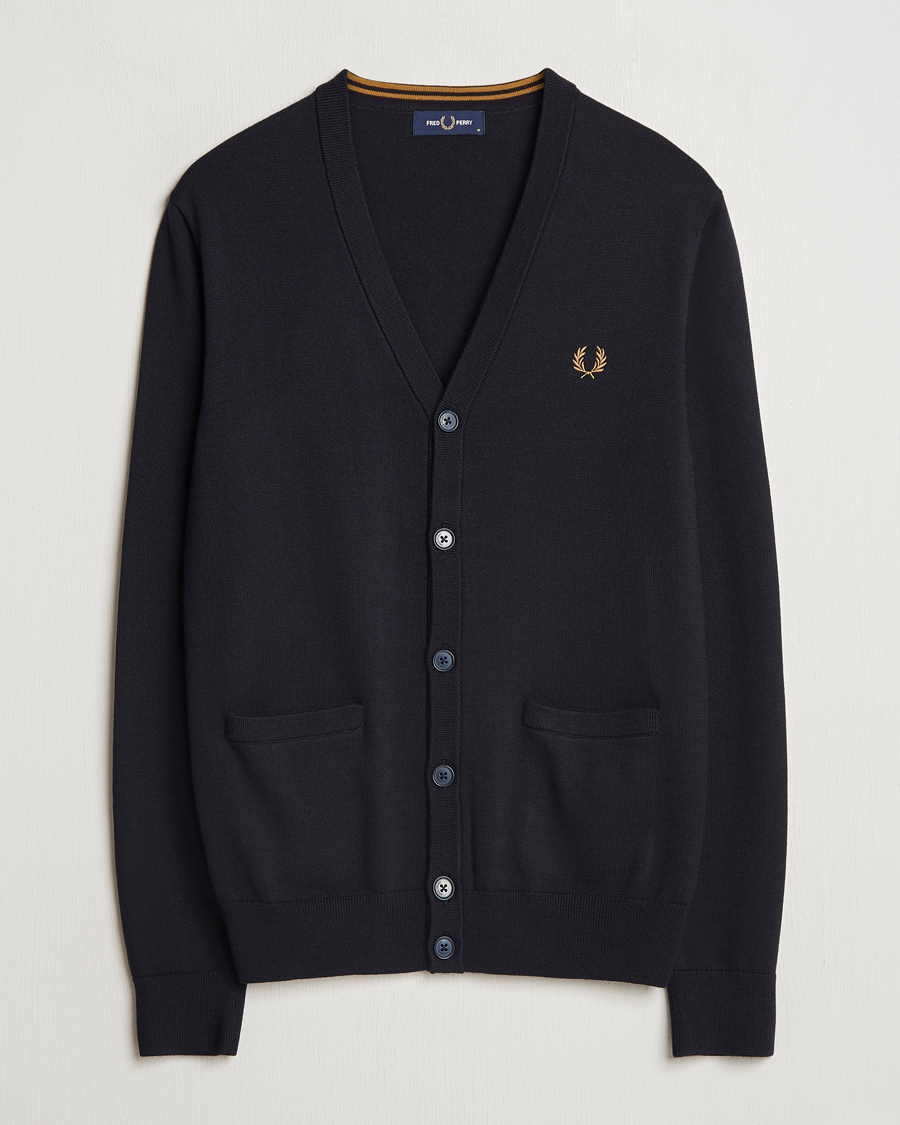 Herren | Pullover | Fred Perry | Classic Cardigan Navy