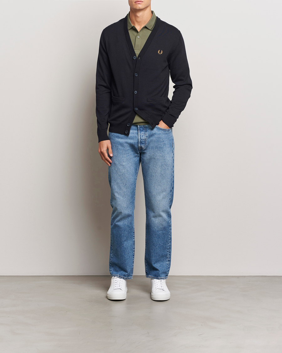 Herren | Pullover | Fred Perry | Classic Cardigan Navy