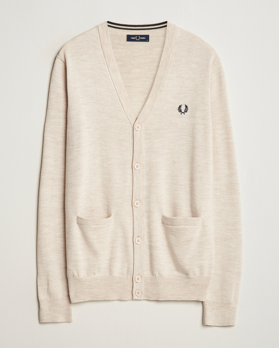 Herren | Pullover | Fred Perry | Knitted Cardigan Porriged Marl