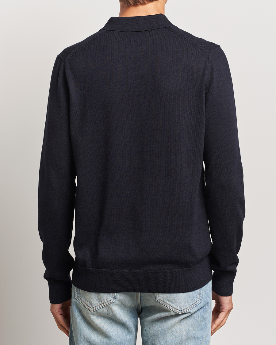 Herren | Pullover | Fred Perry | Knitted Long Sleeve Polo Navy