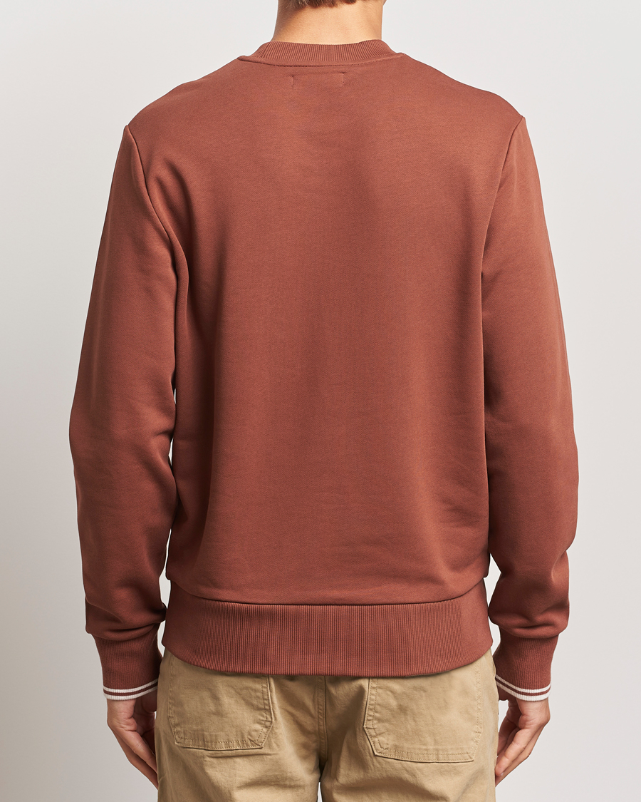Herren | Pullover | Fred Perry | Crew Neck Sweatshirt Whiskey Brown