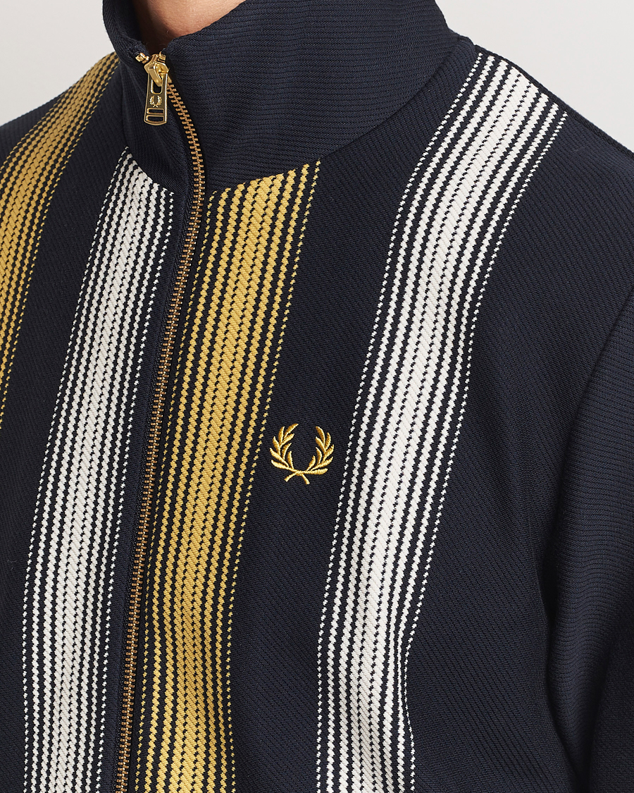 Herren | Pullover | Fred Perry | Ombre Striped Track Jacket Navy