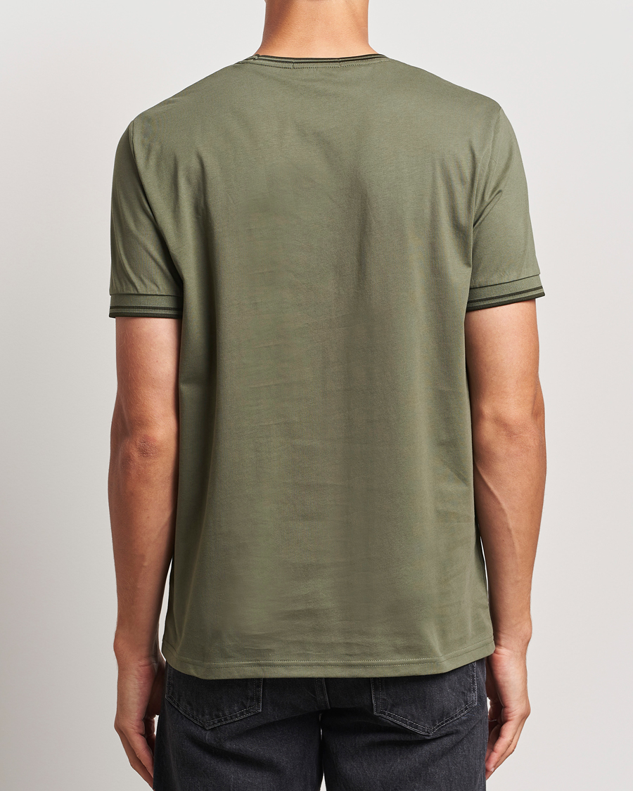 Herren | T-Shirts | Fred Perry | Twin Tipped T-Shirt Laurel Green