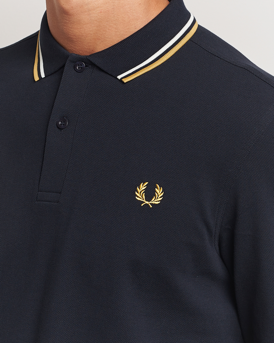 Herren | Pullover | Fred Perry | Twin Tipped Long Sleeve Polo Shirt Navy