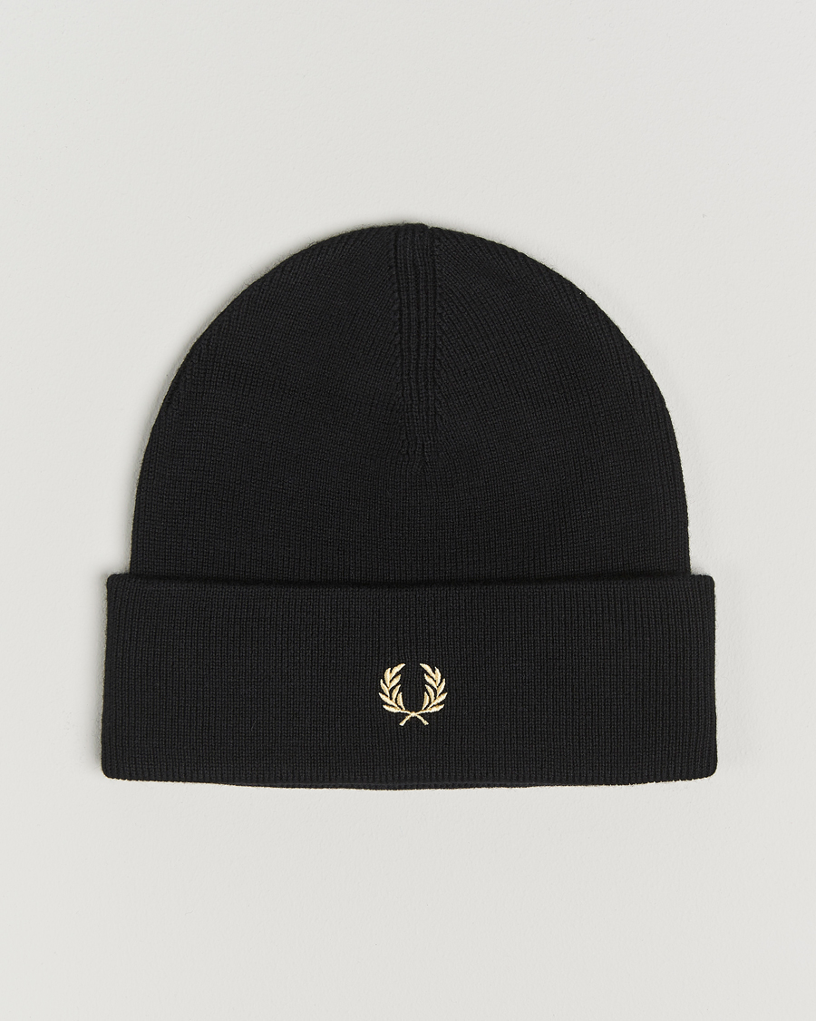 Herren | Fred Perry Merino Wool Beanie Black | Fred Perry | Merino Wool Beanie Black