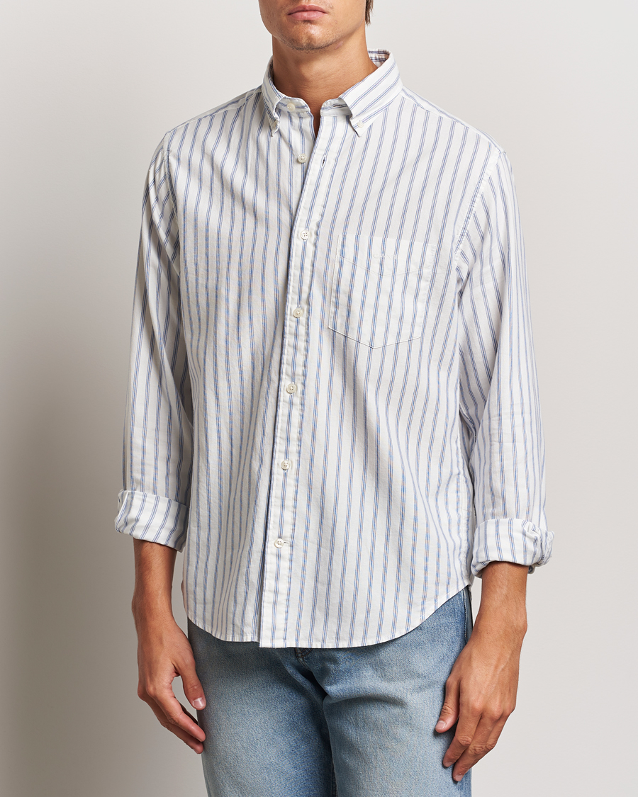 Herren | Hemden | GANT | Archive Oxford Stripe Shirt Egg Shell