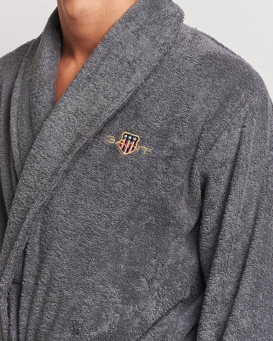 Herren | Schlafanzüge & Bademäntel | GANT | Archive Shield Terry Robe Anchor Grey