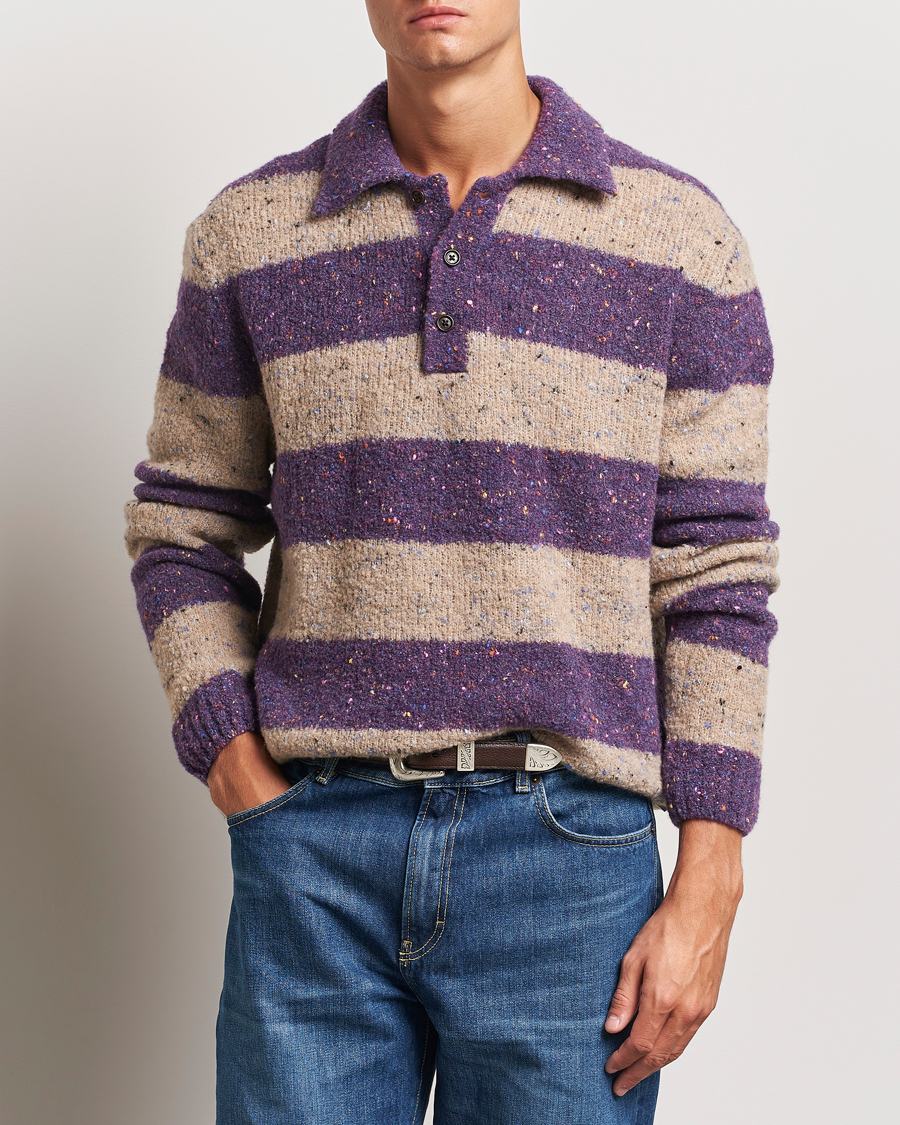 Herren | Pullover | GANT | Barstriped Rugger Deep Plum