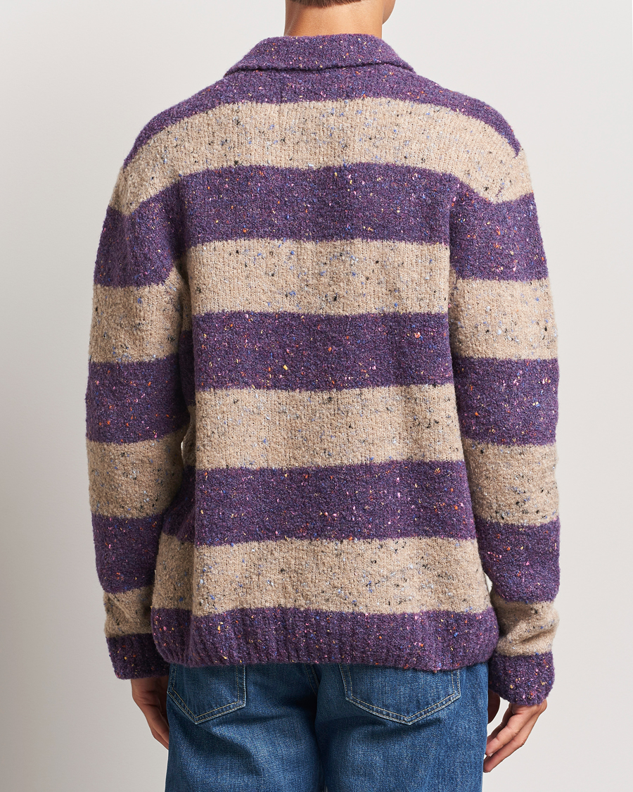 Herren | Pullover | GANT | Barstriped Rugger Deep Plum
