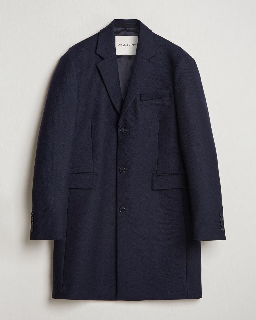 Herren | Jacken | GANT | Classic Wool Coat Night Blue